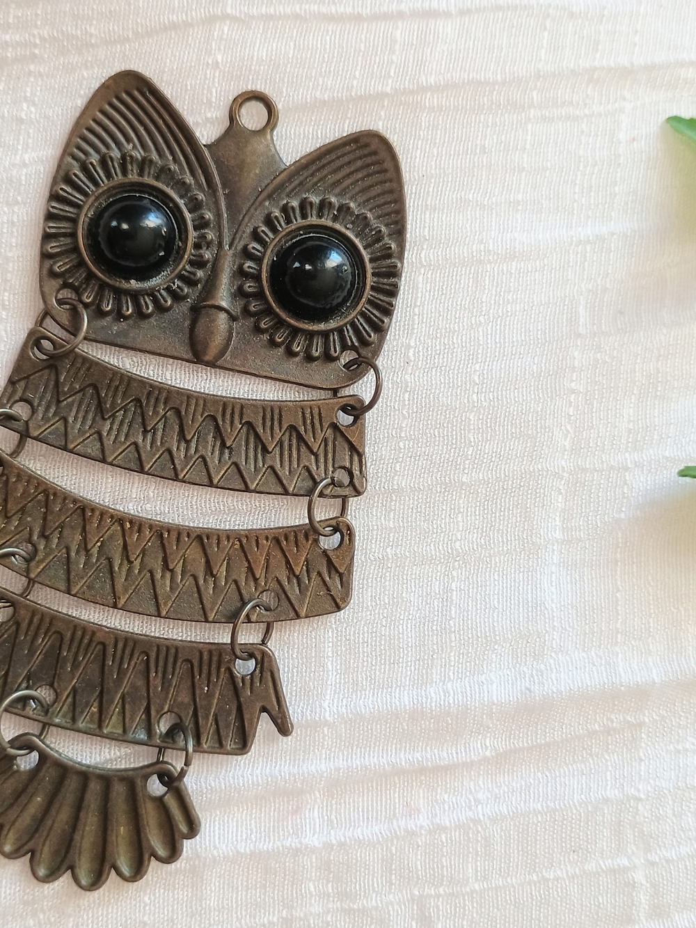 🦉 FESTIVAL FASHION 🦉 VTG Metal Articulating Owl Pendant, Whimsigothic, Boho